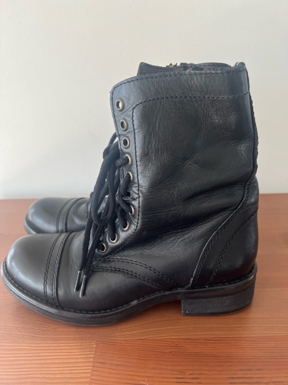 Women’s Steve Madden Leather Combat Boots